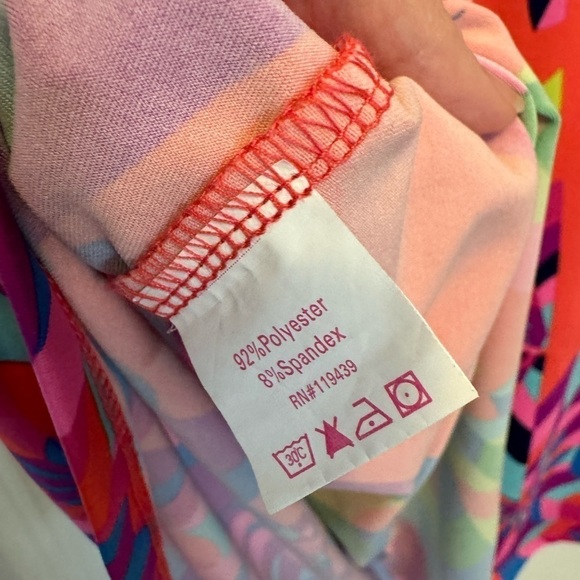 Julie Brown Livie Dress in wonderful bright colors shift style V neck size S - Picture 7 of 12